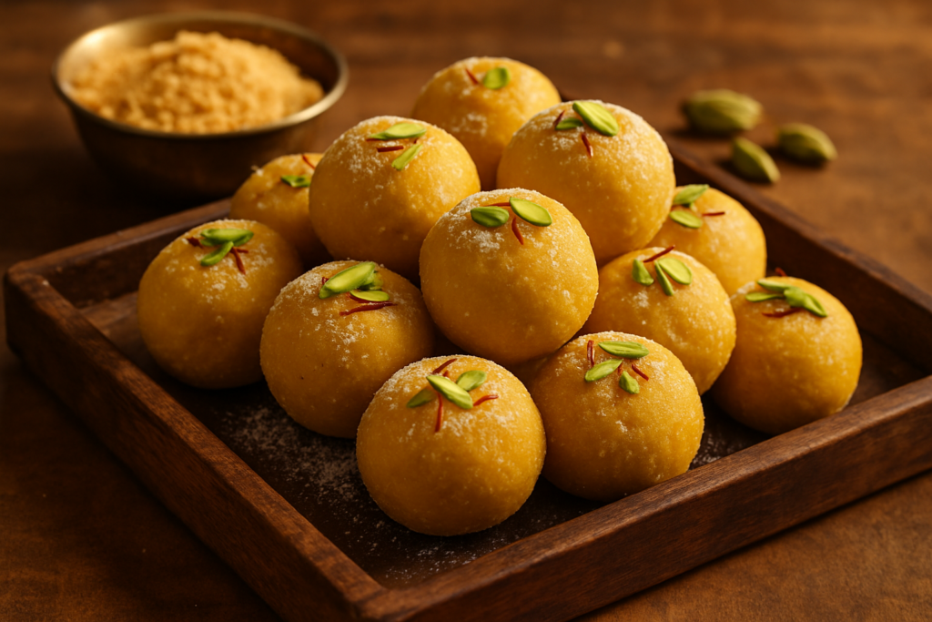 besan ladoo recipe - authentic Indian recipe